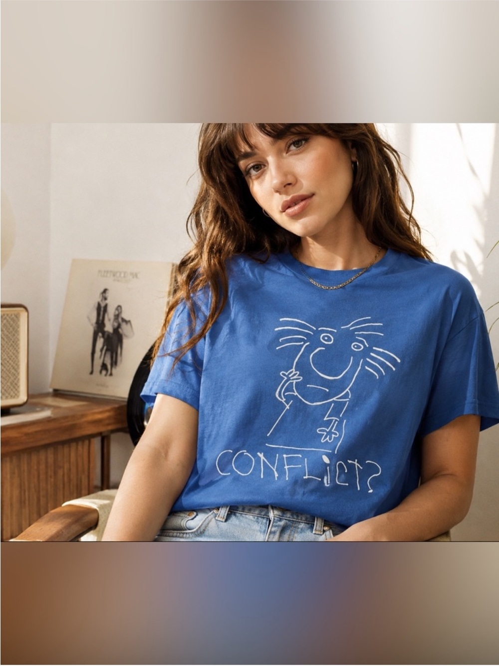 Vintage 90s Conflict Funny Cartoon Comic Character Graphic T Shirt Spring Tee L